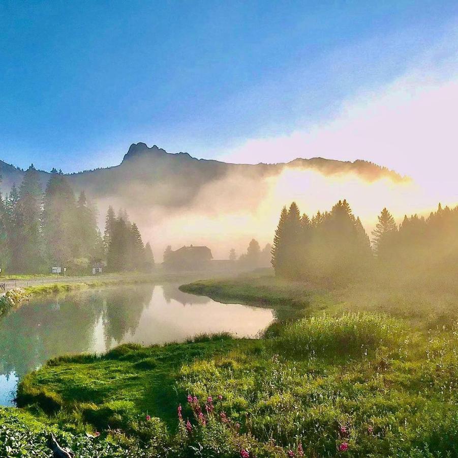 Chalet Hotel Vaccapark Le Praz de Lys Bagian luar foto